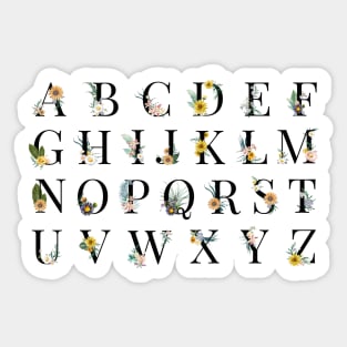 Alphabet flower Sticker